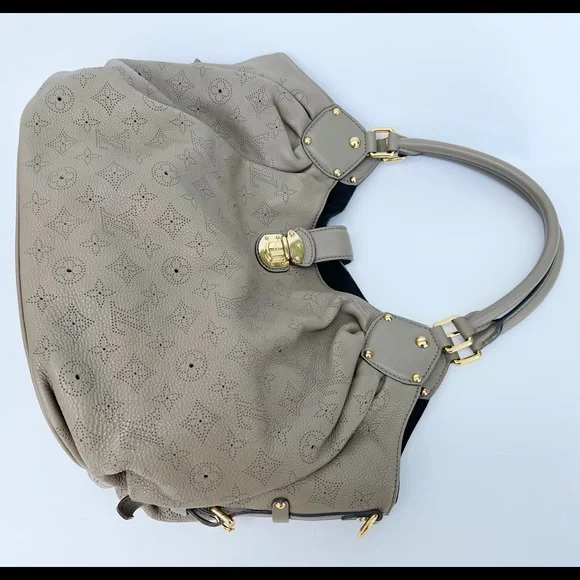 Louis Vuitton Monogram Mahina Neo Leather Hobo Monogram Perforated Gris Elephant - Picture 5 of 13
